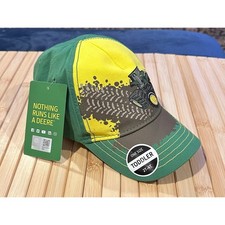 John Deere toddler baseball cap featuring a green and yellow design