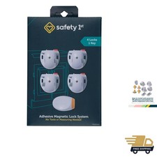 Adhesive Magnetic Lock System, 4 Locks And 1 Key