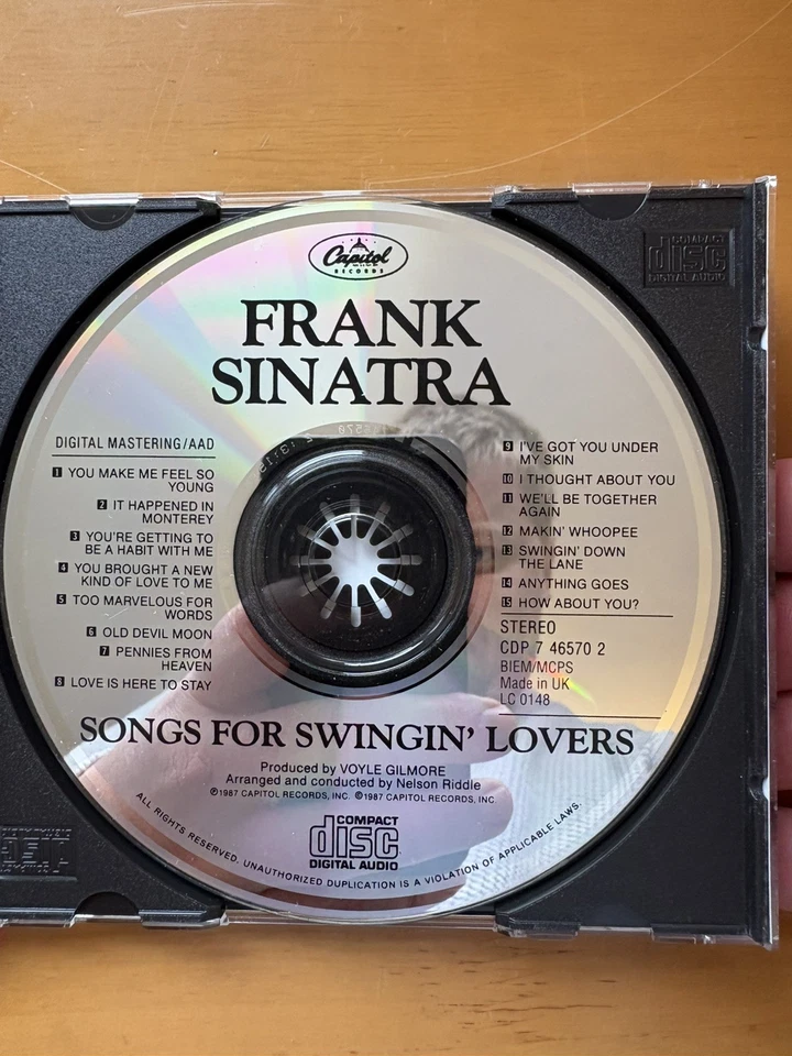 Frank Sinatra: Songs For Swingin' Lovers (CD,15 Tracks, 1987) Free Postage - Image 4 of 4