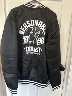 JAY Z NWOT REASONABLE DOUBT BLACK BOMBER JACKET RARE Limited Edition 185/200 3XL