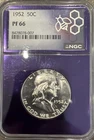 1952 Franklin Half Dollar Proof NGC PF66 Purple Core.