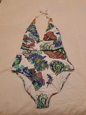 Trina Turk 1 Piece Bathing Suit Multicolor NWOT Sz 14 