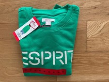 Medium Esprit Women's Logo Fleece Green Crewneck Sweatshirt Viral 80's Costco