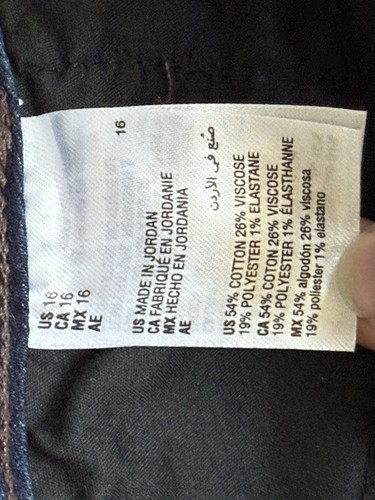 CHARTER CLUB Straight Leg Lexington Women RIVERA Dark WASH Sz 16 36x30 - Picture 8 of 10