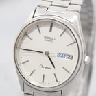 Vintage 1984 Seiko Chronos 8123-7080 White Dial Qz Men's Watch New Battery