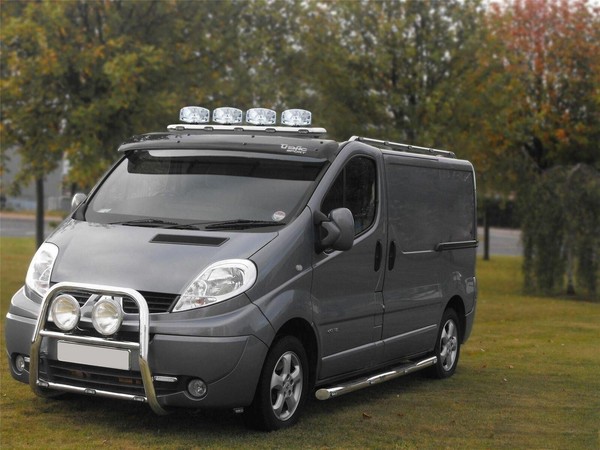 Dachlichtleiste A + Jumbo LED Spots + Leds FüR Renault Trafic 2022+ Edelstahl-image