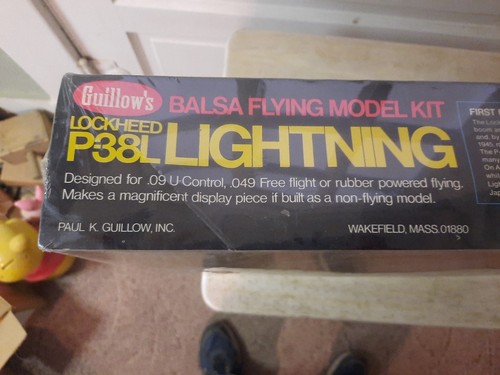 Guillows Lockheed P-38L Lightning Airplane Wood Model Kit # 2001 SEALED - Picture 12 of 24
