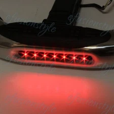 1PCS BRAND NEW UNIVERSAL STEEL CHROME HITCH REAR TOW TRAILER LED BACK STEP BAR