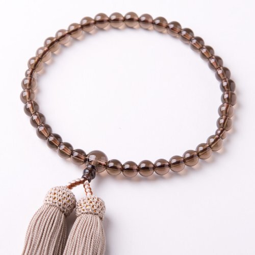 Prayer beads for women, Kyoto prayer beads, brown crystal, 7mm, co-made - Picture 5 of 9