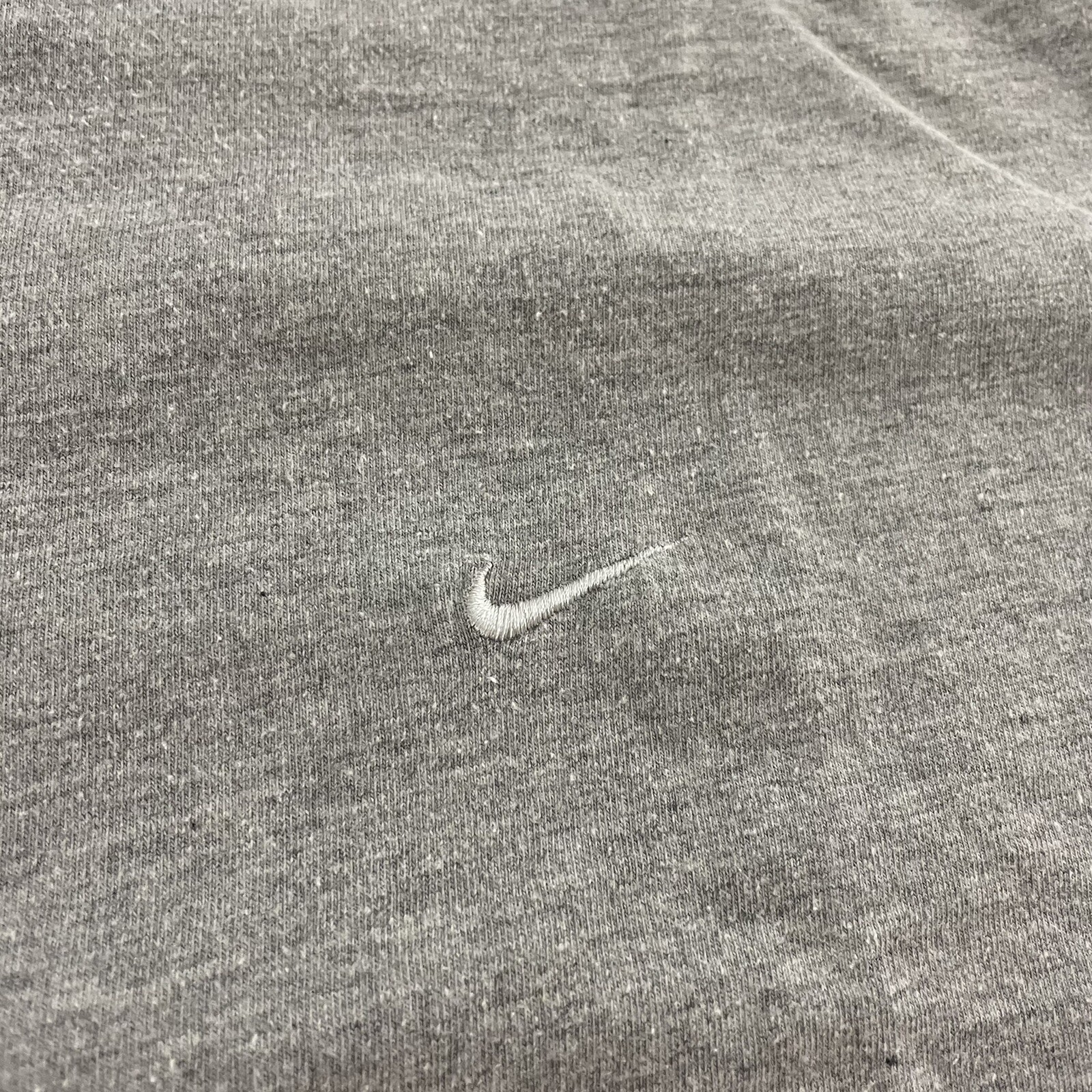 VTG Nike Essential Check Short Sleeve T Shirt Men's XXL Solid Gray Cotton Poly thumbnail 3