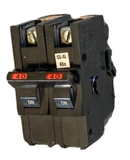 NA240 FPE Federal Pacific 2x NA140 40 Amp 1 Pole Stab-Lok Thick Wide Red w/ HTNA