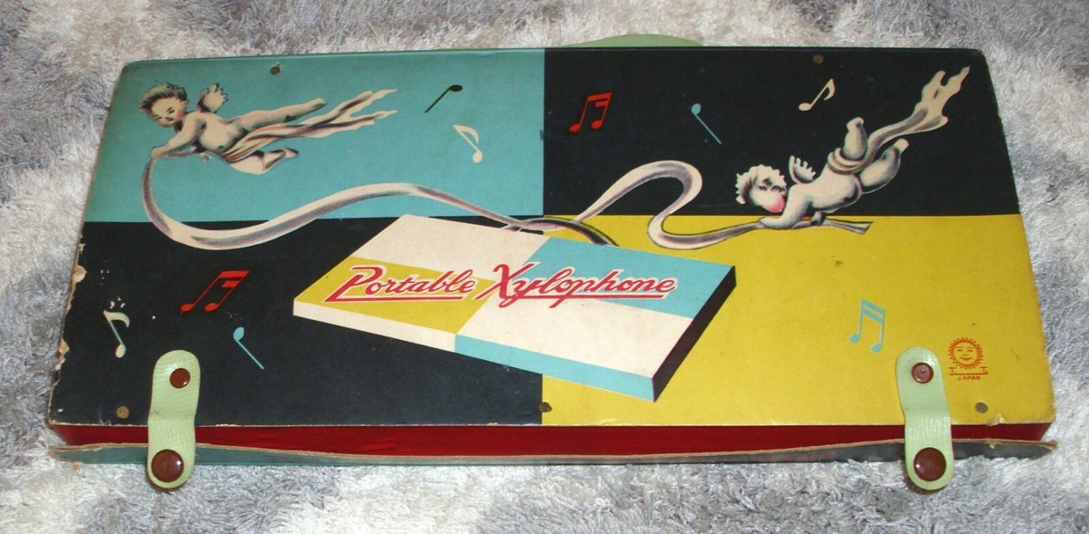 管楽器・吹奏楽器 TAICHIWoodstone New Vintage Antique Vintage Japanese Tin Portable Xylophone Late 1940's