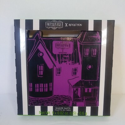New Beetlejuice X Revolution Small Cosmetic Shadow Pallet Makeup Horror House