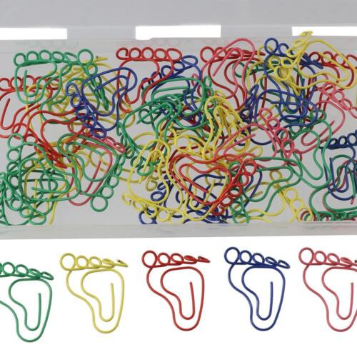 Clips de papel en forma de huellas 100 piezas clip de marcador popularidad oficina - Imagen 1 de 11