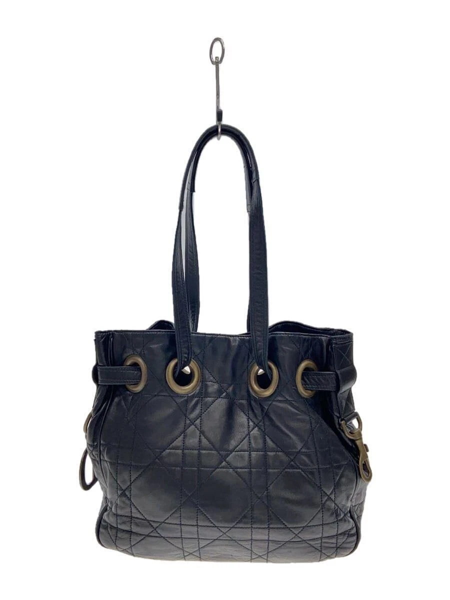 Sac cabas Christian Dior Canage cuir noir matelassé point occasion