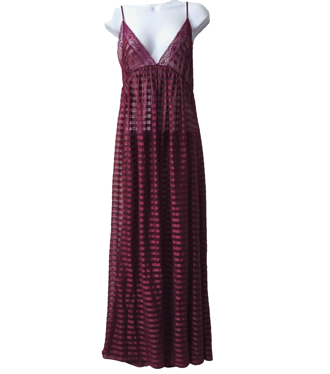 Lily France Nylon Maxi Dress L Sheer Night Gown Red Stripe Vintage 70s Valentine | eBay Lily France Nylon Maxi Dress L Sheer Night Gown Red Stripe Vintage 70s Valentine | eBay