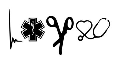 Medic Nurse Doctor Love Decal #1 2.5''x5.5'' Choose Color