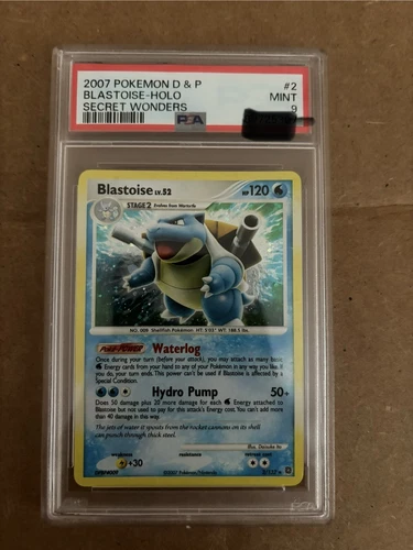 Pokemon Card Blastoise Lv 52 Diamond & Pearl Psa 9 Eng