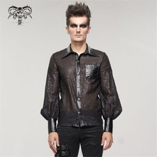 Devil Fashion Gothic Men's Steampunk Shirt Simple Personality Casual Tops