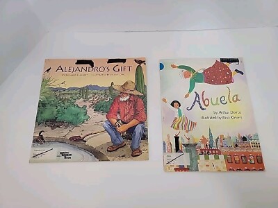 Abuela (English) And Alejandro's Gift Lot Of 2 Latin American Vintage Kids Books