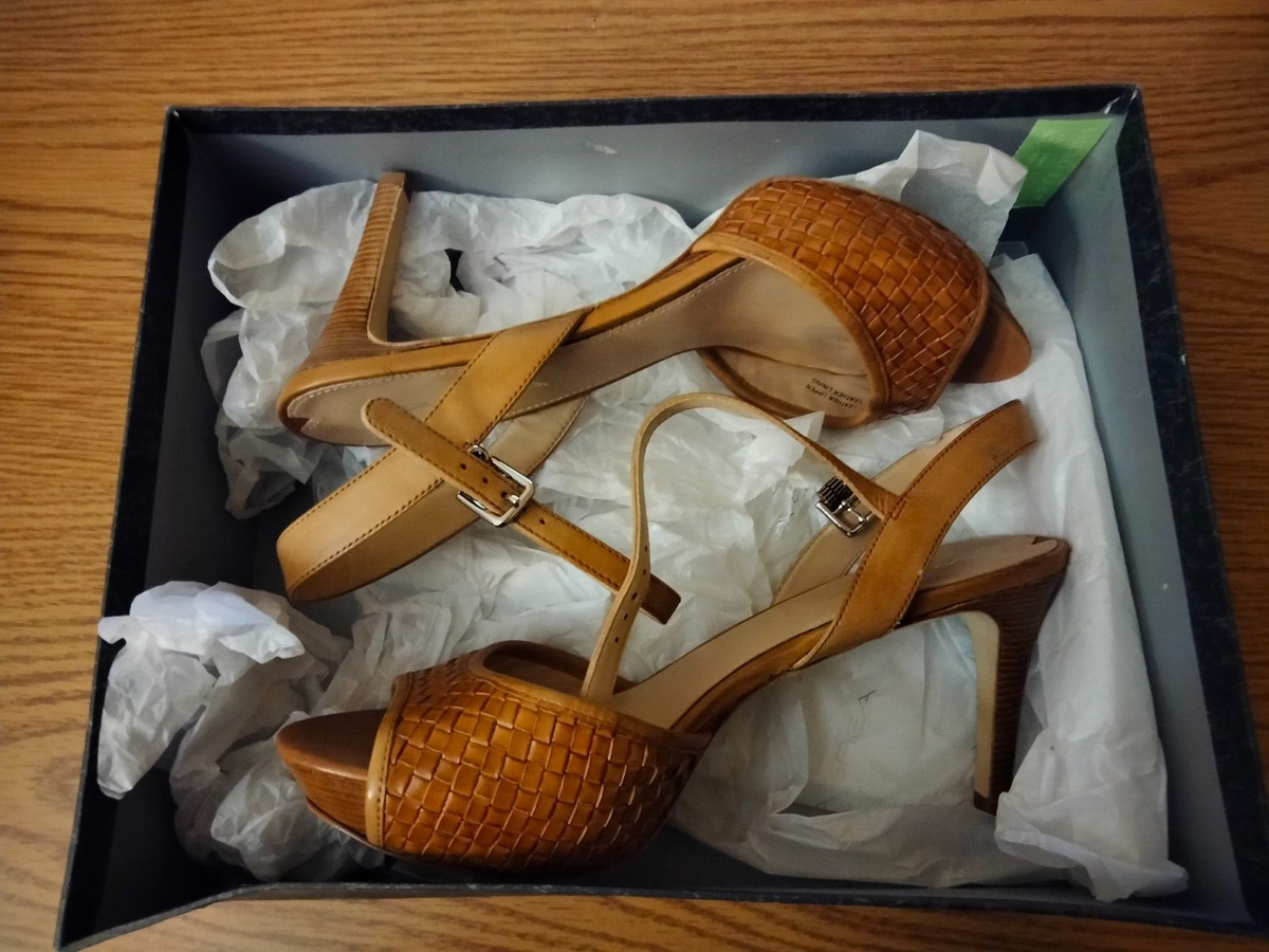 VIA SPIGA V-ANDREA CAMEL WOMEN HIGH HEEL SANDALS 8-1/2 M