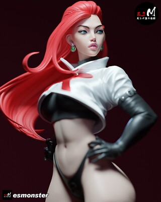 ES Monster Jessie Team Rocket 75mm 1/6 1/4 scale anime figure DIY unpainted