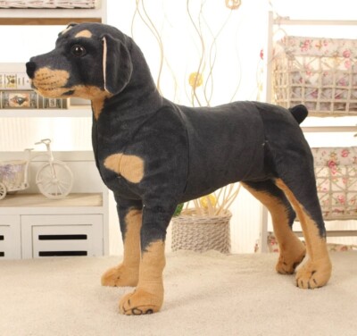 Dobermann Pinscher Hund Plüschtier Plüsch Spielzeug Puppe Kinder Geschenke