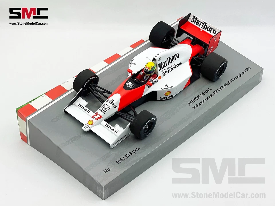 Mclaren MP4/5B 27 Ayrton Senna 1990 F1 World Champion 1:18 MINICHAMPS with Decal - Image 4 of 4