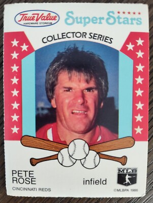 1986 UNOPENED True Value Collectors Series PETE ROSE Super Star Card
