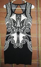 GUESS Los Angeles Size S Small Black and White Work to Cocktail Dress ***