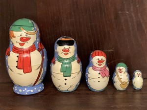 snowman russian dolls