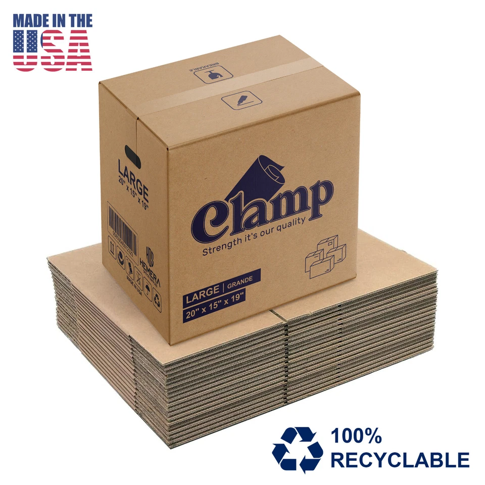 Champ Large Moving Box 20" x 19" x 15" Pack of 10 - Image 2 of 4