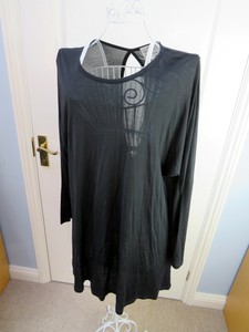black jersey tunic top