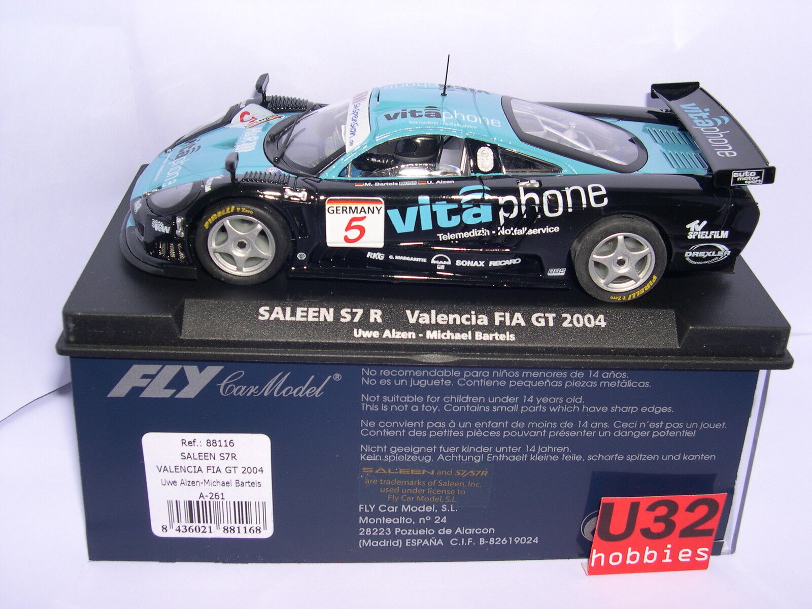 FLY-88116 A-261 SALEEN S7R #5 2021 autumn and winter Now on sale new VALENCIA FIA ALZEN-M.B UWE GT 2004