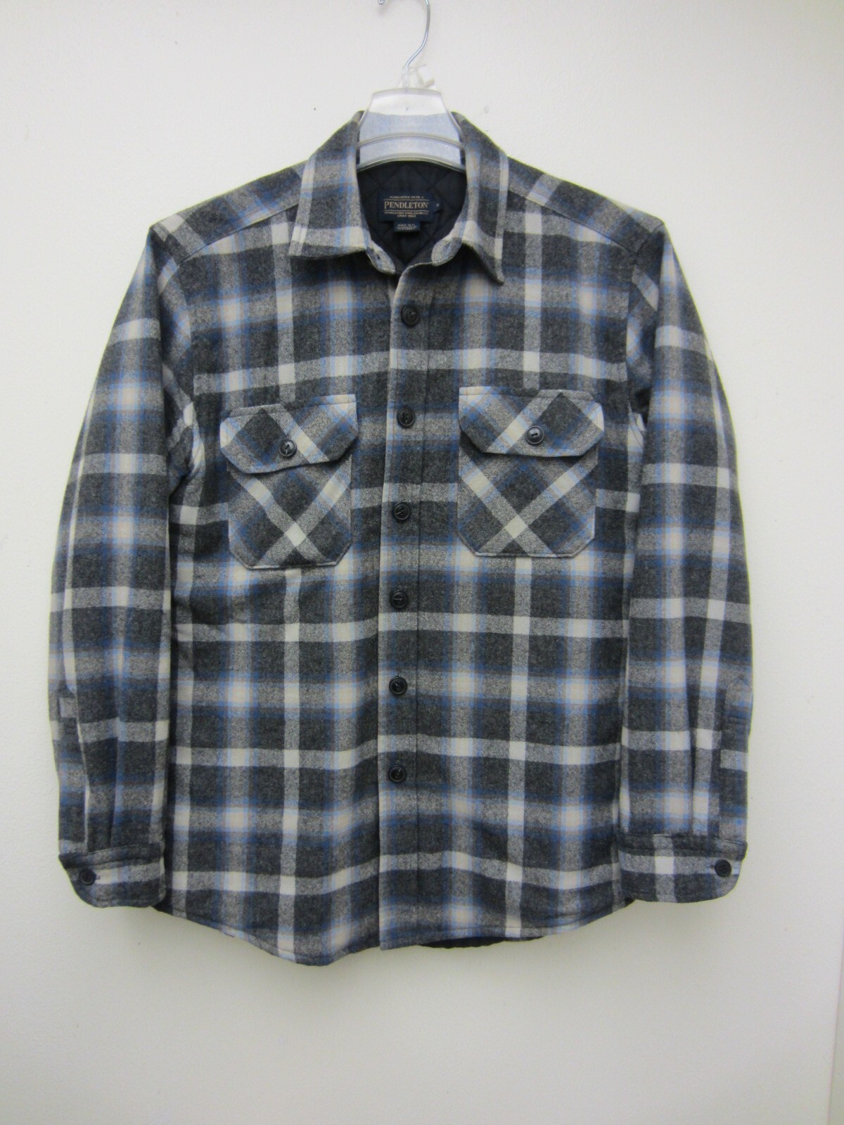 PENDLETON Quilted Lined Shirt Jacket Shacket Plai… - image 1