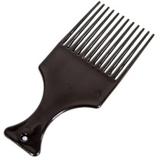 Afro Comb with black fist metal or plastic African hair Pik professional styling