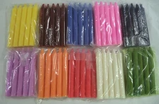Bulk Lot of 50 x 6" Taper Spell Candles: ASSORTED COLOR (Wicca Altar Household)