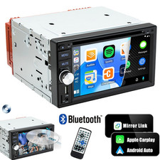 6.2in CarPlay Android Auto Double Din Car Radio Stereo CD DVD Player Bluetooth