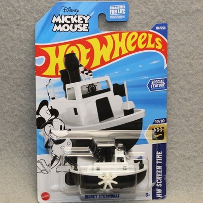 Hot Wheels Disney Steamboat Willie 2024 Collection Black White Mickey Mouse