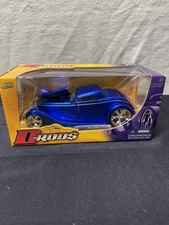 Jada Toys D-Rods '34 Ford Roadster 90282 Blue 1:24 Scale Die Cast 1934 Model Car
