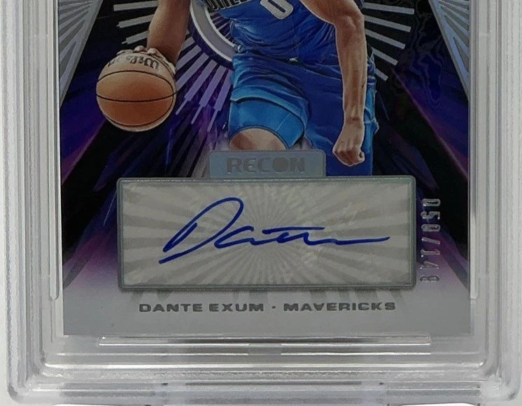 Dante Exum Auto PSA 8/10 - 2023 Panini Recon 'Glorified' /149 -Mavericks, Sniper Foto 3 de 4
