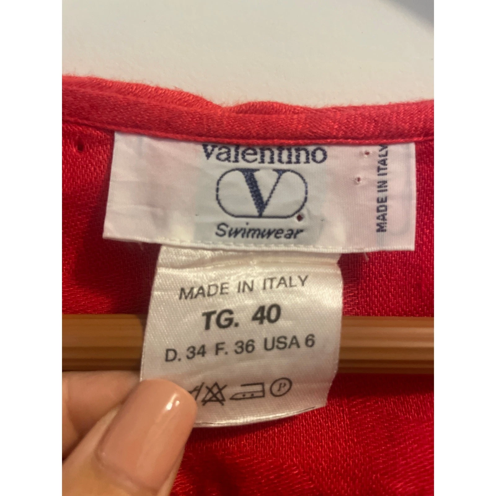 Costume da bagno vintage VALENTINO vestito copricostume con cappuccio 100% lino taglia 6 small S