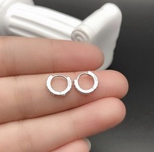 10mm Classic Small Huggie Earrings Tiny Kids Girls Helix Silver Gold Hoops