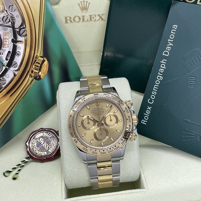 Rolex Daytona Cosmograph 116523 Steel 18K Champagne Dial Watch D Serial 2006