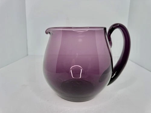 Vintage MCM Blenko Glass 3750L Pitcher In Lilac 5.75” Stunning