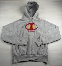 Vtg Champion Global Unity Sweatshirt Embroidered Reverse Weave Hoodie Chinese S
