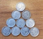 [10 Coin Lot] 90% Silver Roosevelt Dimes 1947 to 1964 - A