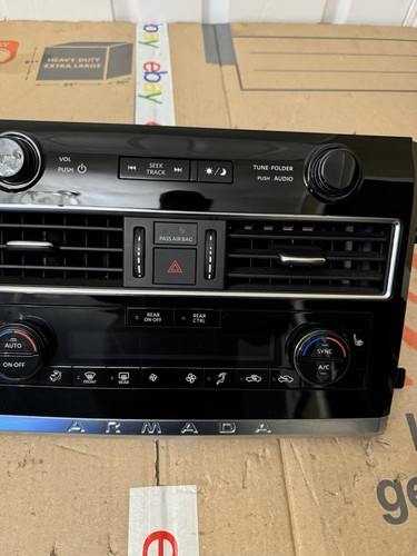 2021 - 2024 NISSAN ARMADA DASH RADIO CLIMATE CONTROL SWITCH & BEZEL COVER OEM - Picture 8 of 17