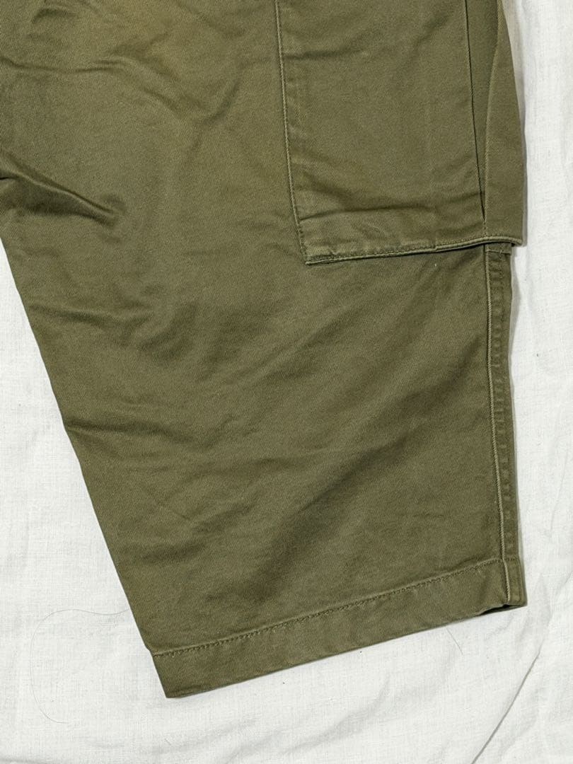 A BATHING APE Cotton Cargo Half Pants Khaki M BA0226181 thumbnail 14