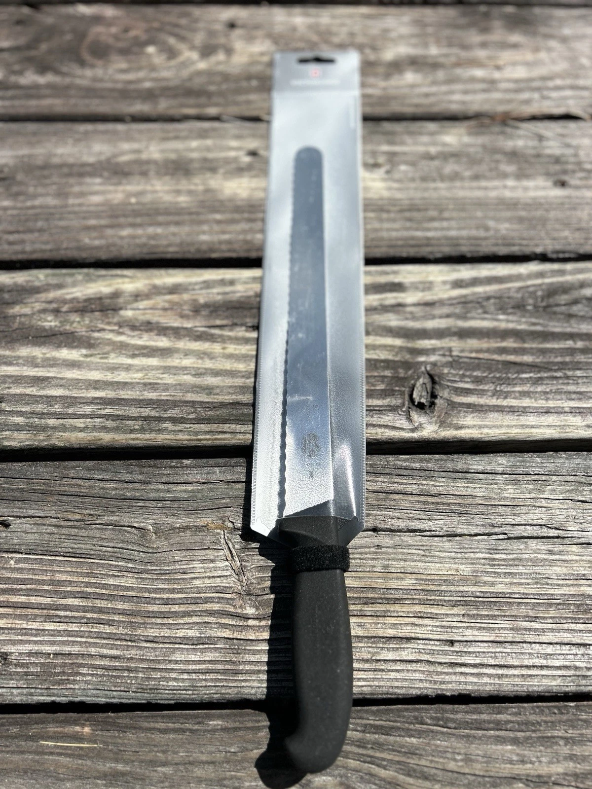 Victorinox 12” Serrated Knife With Black Fibrox Handle 5.4233.30